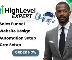 I will be your gohighlevel ghl expert for website sales funnel and automation