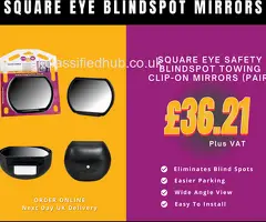 Square Eye Safety Blindspot Towing Clip-on Mirror Pair