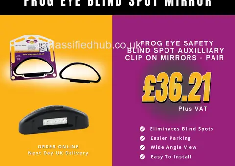 Magnum Frog Eye Safety Blindspot Auxilliary Clip-on Mirror Pair