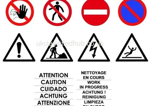 Shop 226-7878 PVC Road Traffic Sign | Clear Warning | road sign | EnrgTech