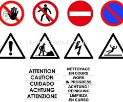 Shop 226-7878 PVC Road Traffic Sign | Clear Warning | road sign | EnrgTech