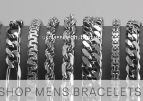 Men’s sterling silver bracelets