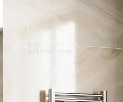 Beige Glossy Stone Effect Porcelain Tile