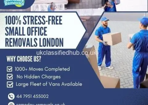 100% Stress-Free Small Office Removals London
