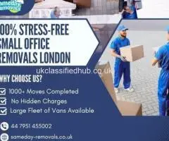 100% Stress-Free Small Office Removals London