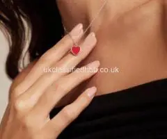 Silver heart necklace