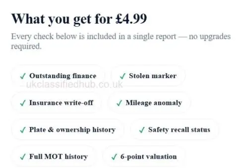 Full Vehicle History Check — Just £4.99 (Save up to 75%!)