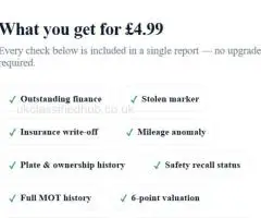 Full Vehicle History Check — Just £4.99 (Save up to 75%!)
