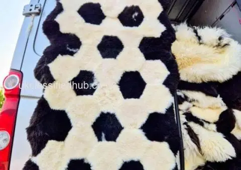 Large Patchwork sheepskin rugs, 2m, High Quality - 4/4