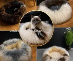 Exclusive Sheepskin Cat beds 50cm,70cm, Premium