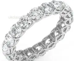 Classic Claw Eternity Rings in 18k Yellow Rose and White Gold