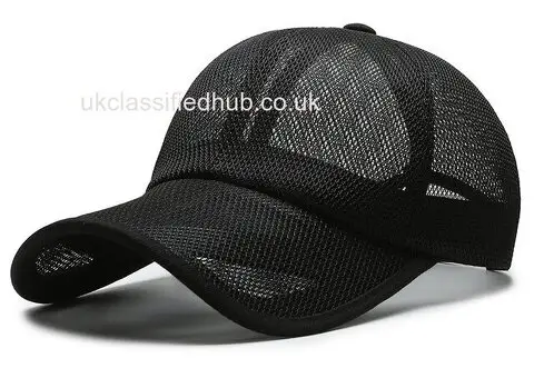 Summer Men Cycling Hat Openwork Brim Breathable All Mesh Cap - 1/4