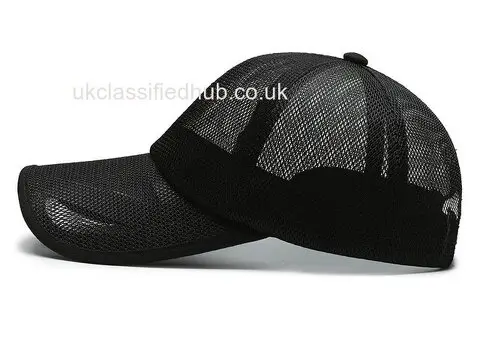 Summer Men Cycling Hat Openwork Brim Breathable All Mesh Cap - 3/4
