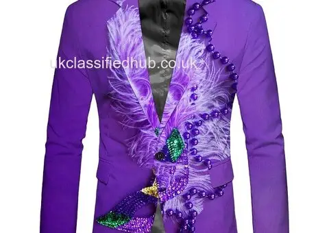 Fashion Colorful Flower Men Suit - 1/4