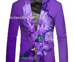 Fashion Colorful Flower Men Suit