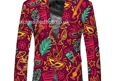 Fashion Colorful Flower Men Suit - 2/4