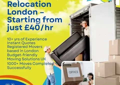 Top Rated Office Relocation London – Starting from just £40/hr