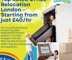Top Rated Office Relocation London – Starting from just £40/hr