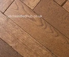 Pragvel Tumbled Herringbone Engineered Oak Flooring