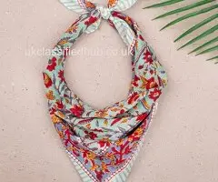 BlockPrintedCo Bohemian Block Printed Cotton Bandana Scarf
