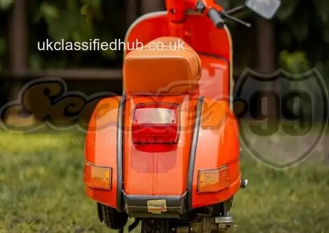 Vespa PX 150 Classic Orange Fully Restored Italian Icon - 3/4