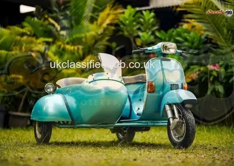Vespa PX150 Sky Blue With Sidecar by Scooter99 - 1/4