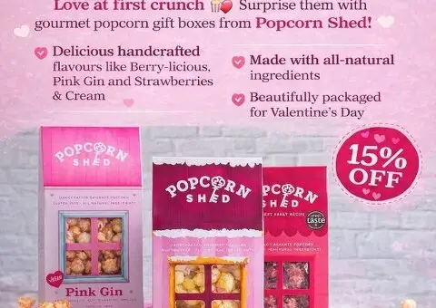 Unique Valentine Gift Idea: Luxury Popcorn Hampers